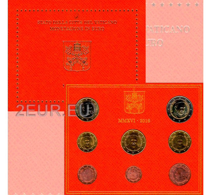 Vatikani komplekt BU 2016 - Euromüntide komplekt