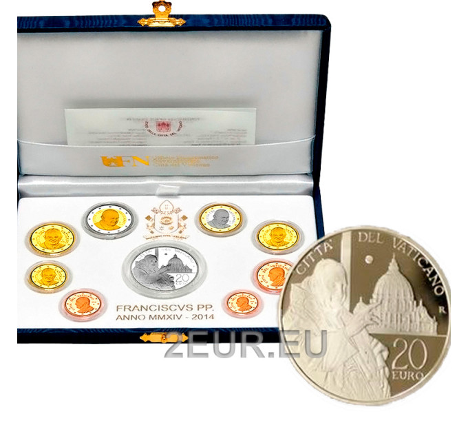 Vatikani komplekt proof 2014 - Euromüntide komplekt