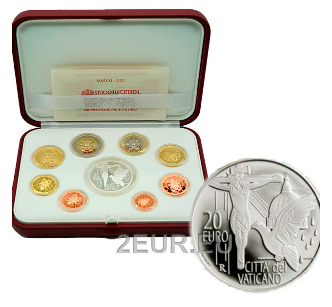 Vatikani komplekt proof 2021 - Euromüntide komplekt