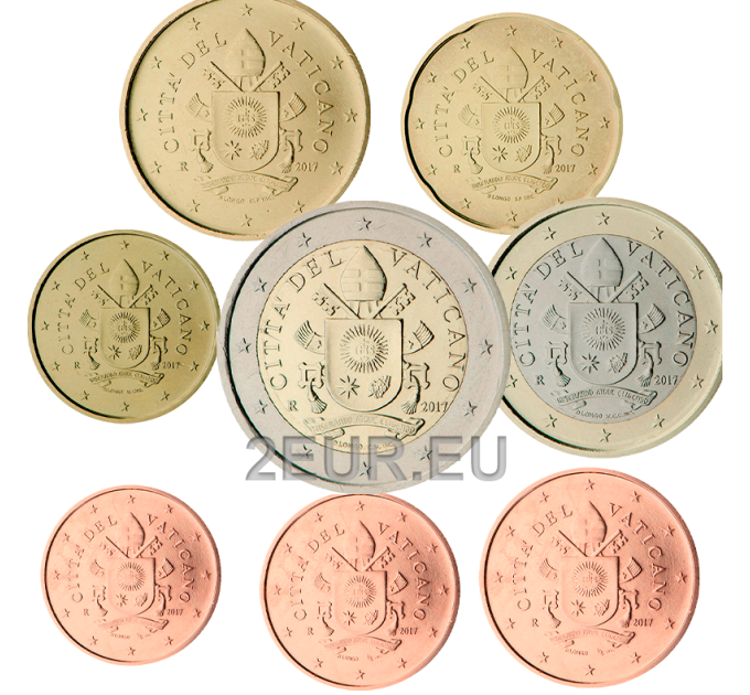 Vatikani komplekt UNC 2017 - Euromüntide komplekt