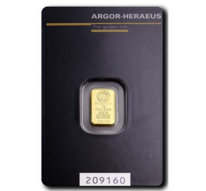 1g Kuldkangi Argor Heraeus