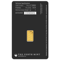 1g Gold Bar Perth Mint