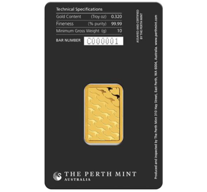 10g Золотой слиток Perth Mint