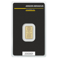 2g Золотой слиток Argor Heraeus