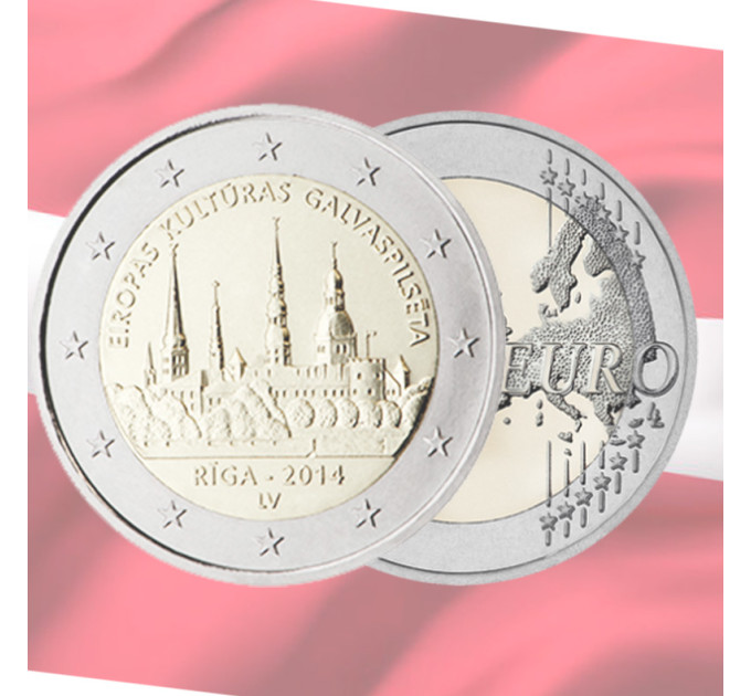 Läti 2 eurot UNC 2014 - Riia - Euroopa kultuuripealinn
