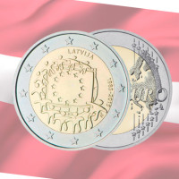 Latvia 2 euro UNC 2015 - 30 Years of the EU Flag