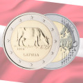 Läti 2 eurot UNC 2016 - Piimakasvatus - Lehm