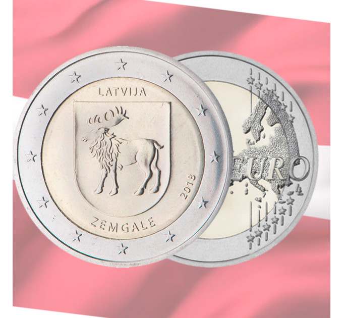 Läti 2 eurot UNC 2018 - Zemgale