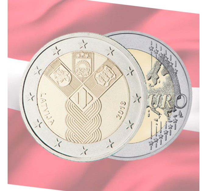 Latvia 2 euro UNC 2018 - 100 Years of Independence of the Baltic States