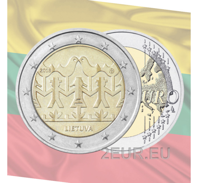 Leedu 2 eurot UNC 2018 – laulu- ja tantsupidu