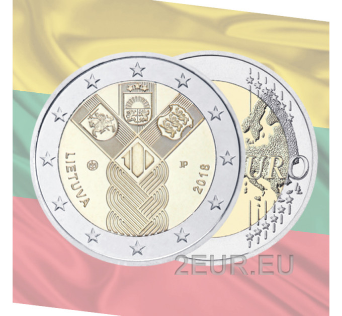 Leedu 2 eurot UNC 2018 – Balti riikide 100 aastat iseseisvust