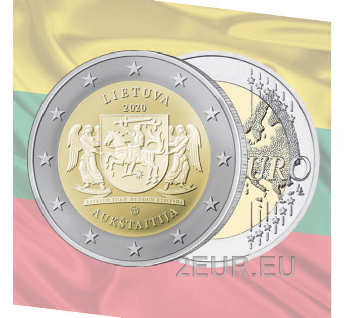 Leedu 2 eurot UNC 2020 – Aukštaitija