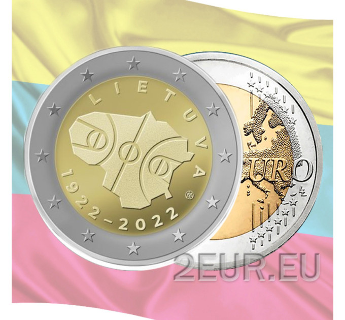 Lithuania 2 euro UNC 2022 - 100 years of Basketball in Lithuania