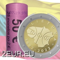 LITHUANIA 2 EURO 2022 - 100 years of Basketball in Lithuania roll