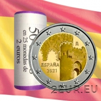 SPAIN 2 EURO 2021 - HISTORIC CITY OF TOLEDO roll
