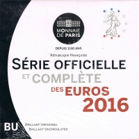 FRANCE 2016 - EURO COIN SET - BU