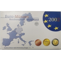 GERMANY 2002 - EURO COIN SET - PROOF - F