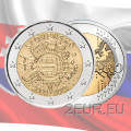 Slovakkia 2 eurot UNC 2012 – 10 aastat euro sularaha