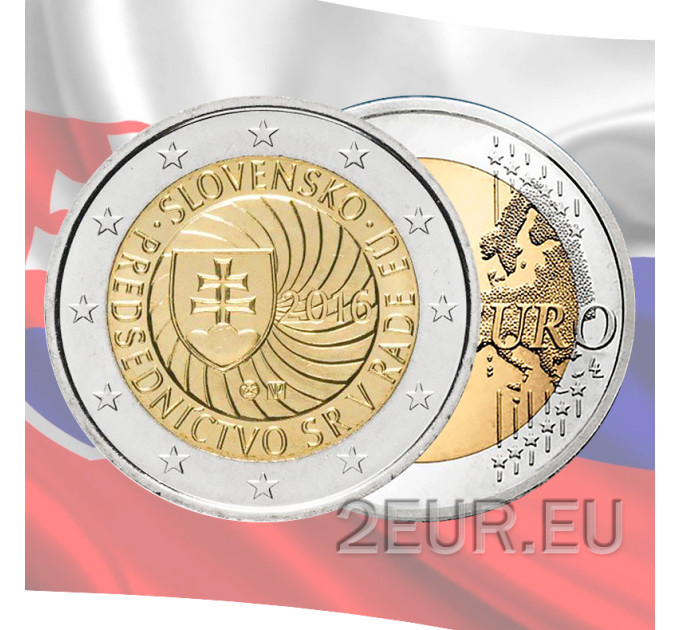 Slovakkia 2 eurot UNC 2016 – Slovakkia Euroopa Liidu Nõukogu eesistumine