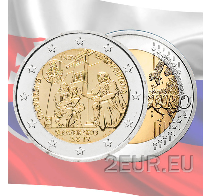 Slovakkia 2 eurot UNC 2017 – Universitas Istropolitana