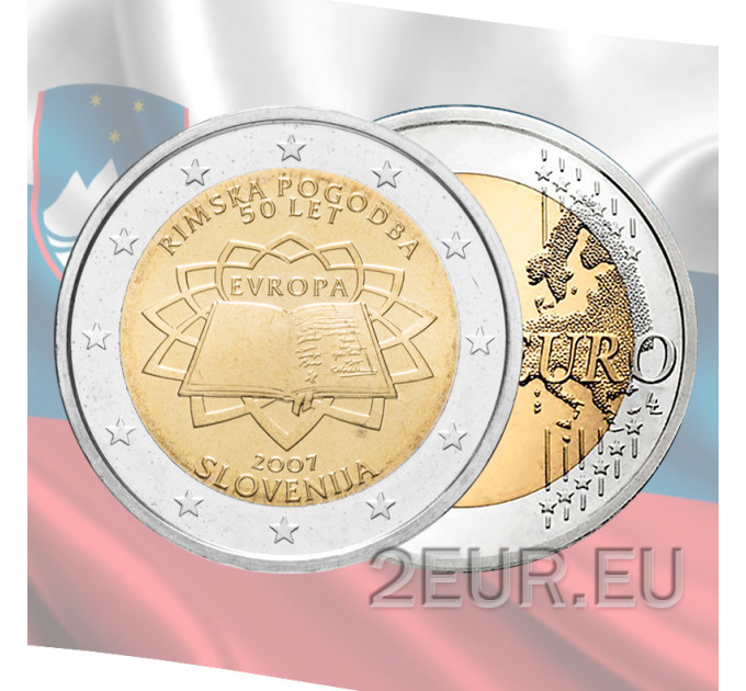 Sloveenia 2 eurot UNC 2007 – 50-aastane Rooma leping