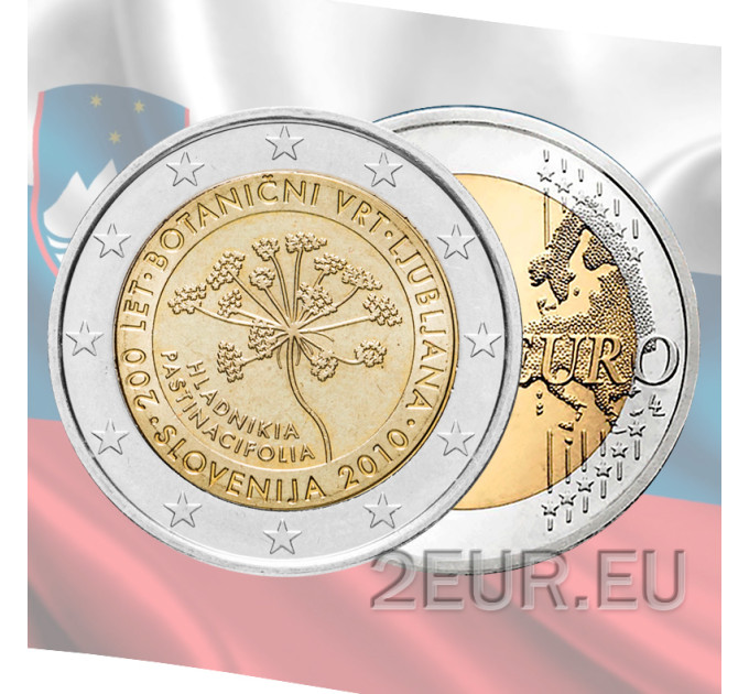 Sloveenia 2 eurot UNC 2010 – 200 aastat Ljubljana botaanikaaed