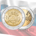 Sloveenia 2 eurot UNC 2012 – 10 aastat euro sularaha