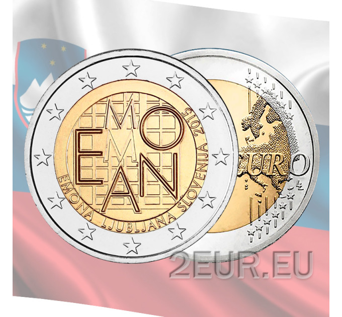 Sloveenia 2 eurot UNC 2015 – Emona asutamise 2000. aastapäev – Ljubljana