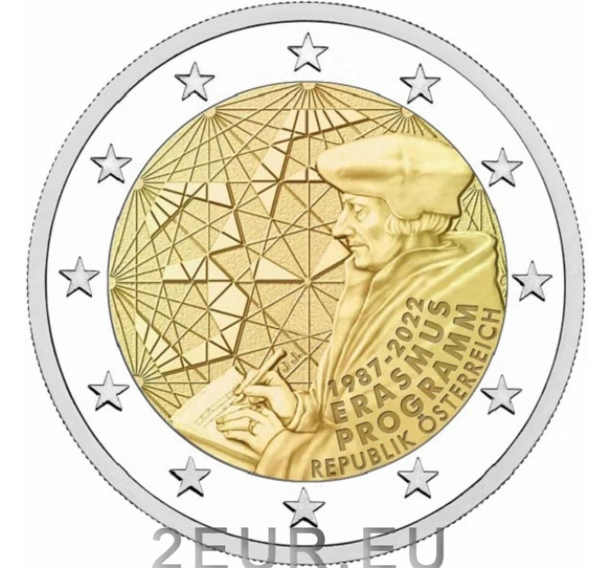 Austria 2 eurot UNC 2022 – 35 aastat Erasmust