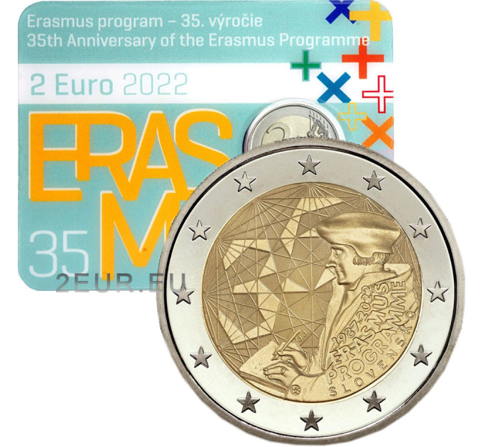 Slovakkia 2 eurot BU 2022 – 35 aastat Erasmus  