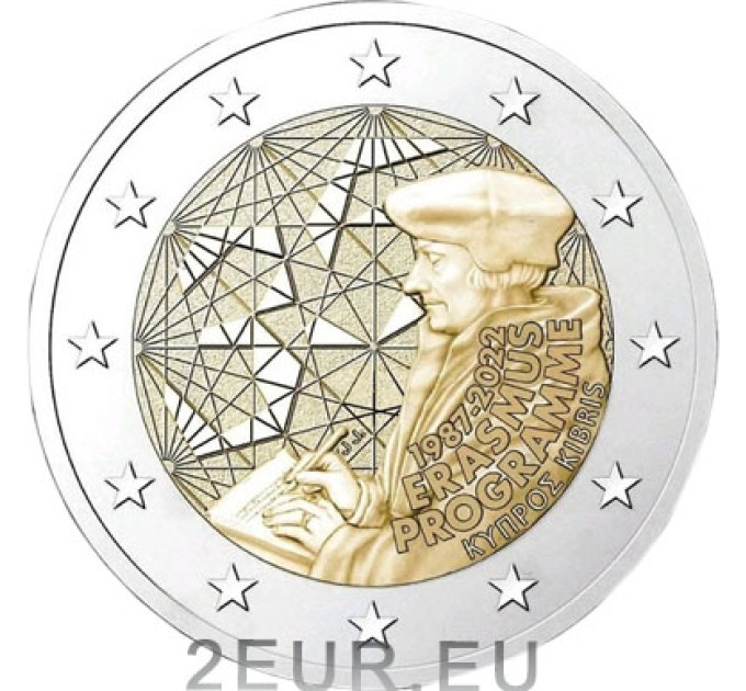 Küpros 2 eurot UNC 2022 – 35 aastat Erasmust