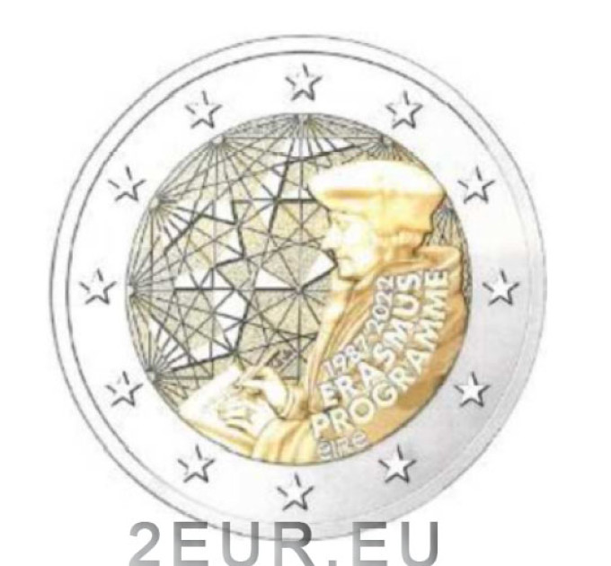 Iirimaa 2 eurot UNC 2022 – 35 aastat Erasmust