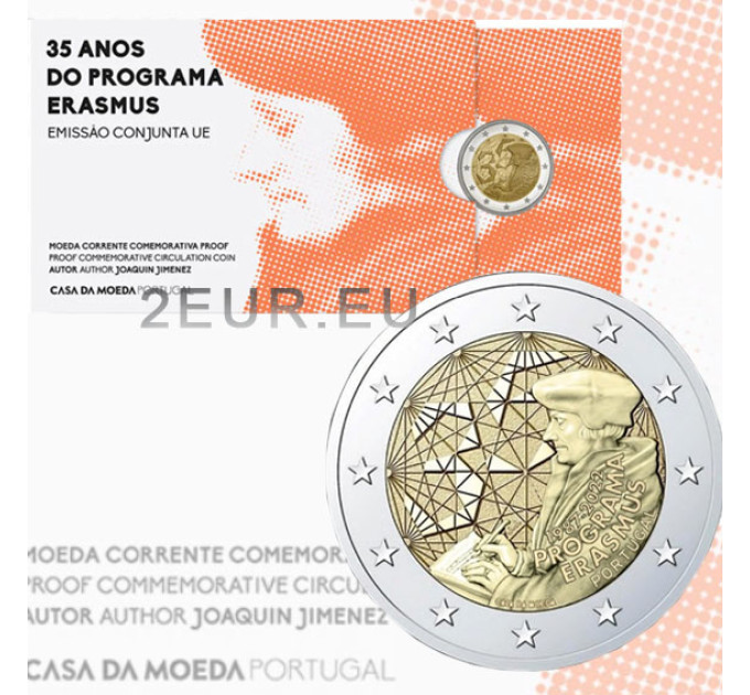 Portugal 2 eurot proof 2022 – 35 aastat Erasmust 