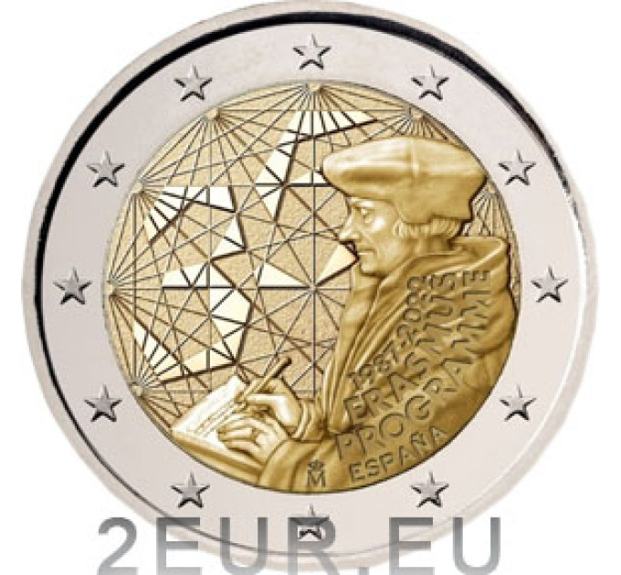 Hispaania 2 eurot UNC 2022 – 35 aastat Erasmust