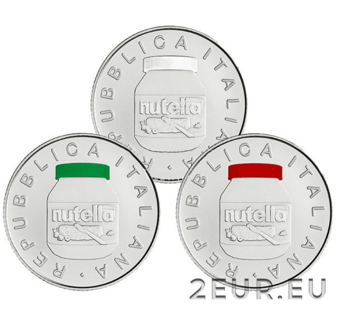 Itaalia 5 euro hõbe BU 2021 - Nutella triptühhon