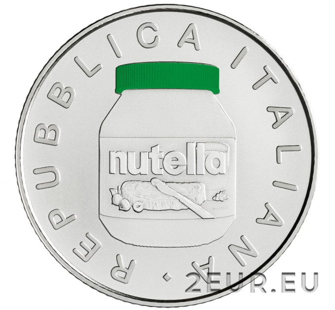 Itaalia 5-eurone hõbe BU 2021 – Nutella roheline