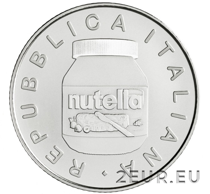Itaalia 5 euro hõbe BU 2021 - Nutella Valge