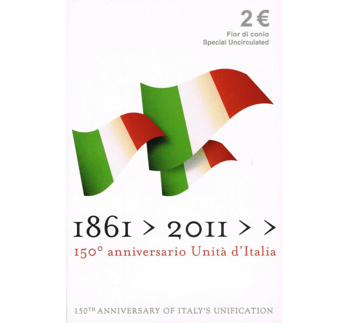 Itaalia 2-eurone mündikaart 2011 – Itaalia ühinemise 150. aastapäev