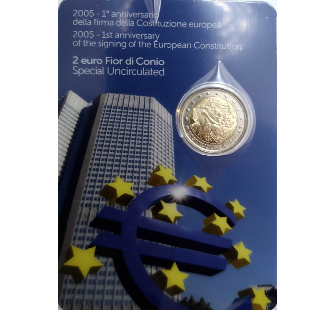 Itaalia 2 euro BU 2005 – EL-i põhiseaduse allakirjutamise 1. aastapäev