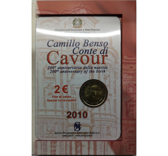 Itaalia 2 euro BU 2010 – 200. aastapäev Camillo Benso krahv Cavouri sünnist