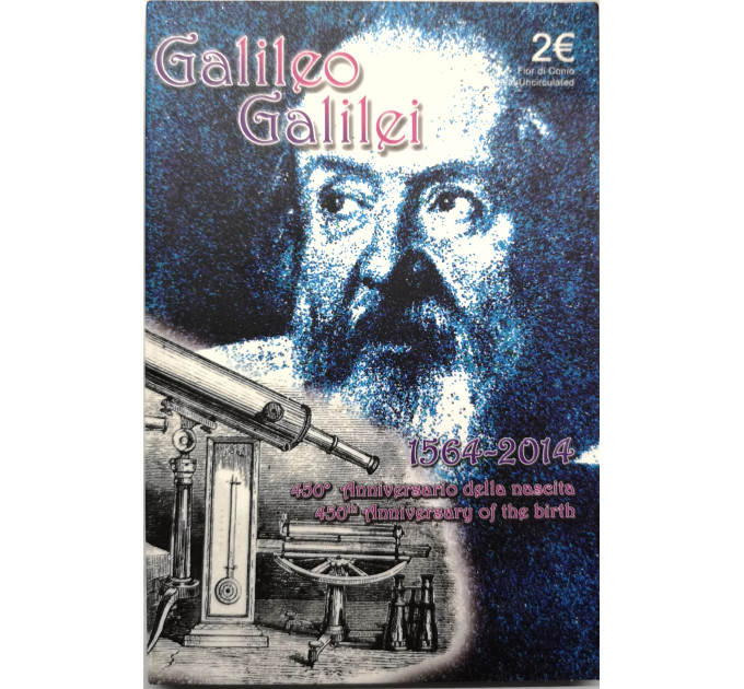 Itaalia 2 euro BU 2014 – Galileo Galilei 450. sünniaastapäev