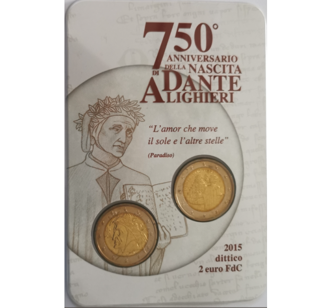 Itaalia 2 euro BU 2015 - DANTE ALIGHIERI 750. AASTAPÄEV