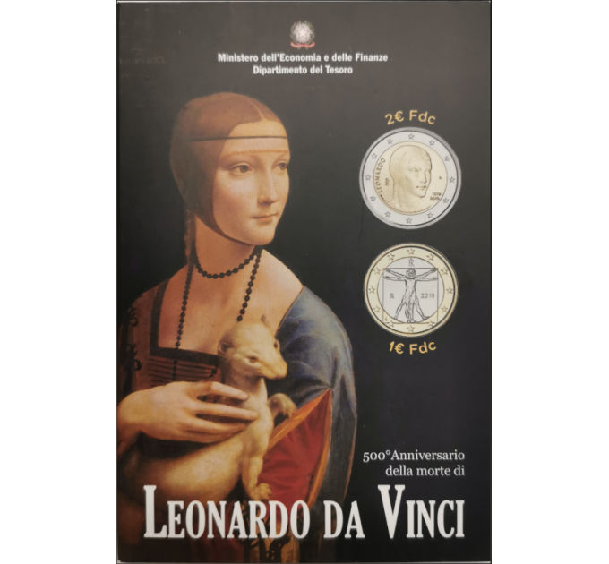 Itaalia 2 euro BU 2019 – Leonardo da Vinci 500. surma-aastapäev