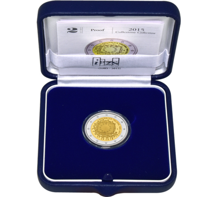 Itaalia 2 euro proof 2015 – ELi lipu 30. aastapäev