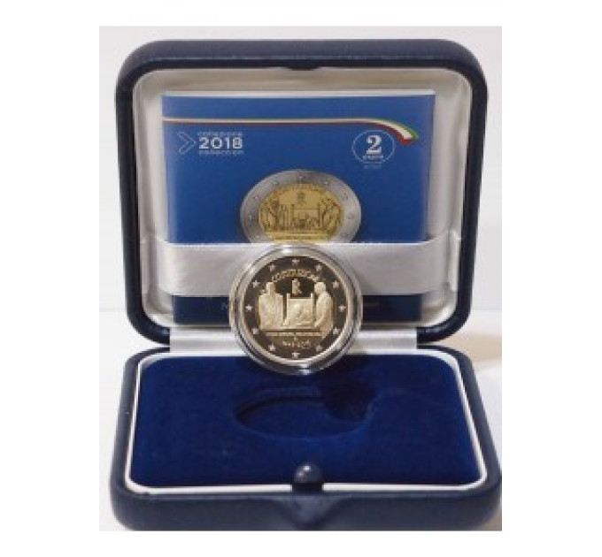 Itaalia 2 euro proof 2018 – Itaalia Vabariigi 70-aastane põhiseadus