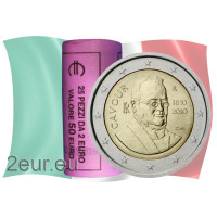 Италия 2 евро roll UNC 2010 - 200 лет со дня рождения Camillo Benso – Conte di Cavour Италия 2 евро roll UNC 2010 - 200 лет со дня рождения Camillo Benso – Conte di Cavour