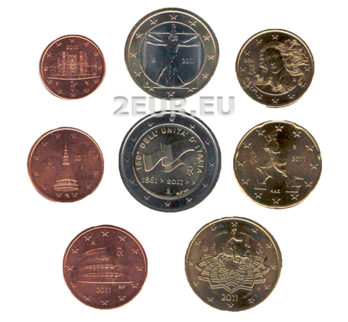  Itaalia euro komplekt UNC 2011