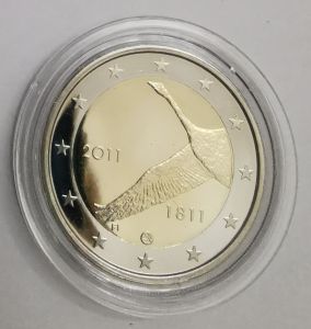 FINLAND 2 EURO 2011 - CENTRAL BANK OF FINLAND 200TH ANNIVERSARY - PROOF caps