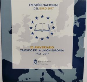 SPAIN 2017 - EURO COIN SET BU - 25th Anniversary of the EU Treaty