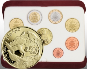 VATICAN 2021 - EURO COINS SET + AU - PROOF